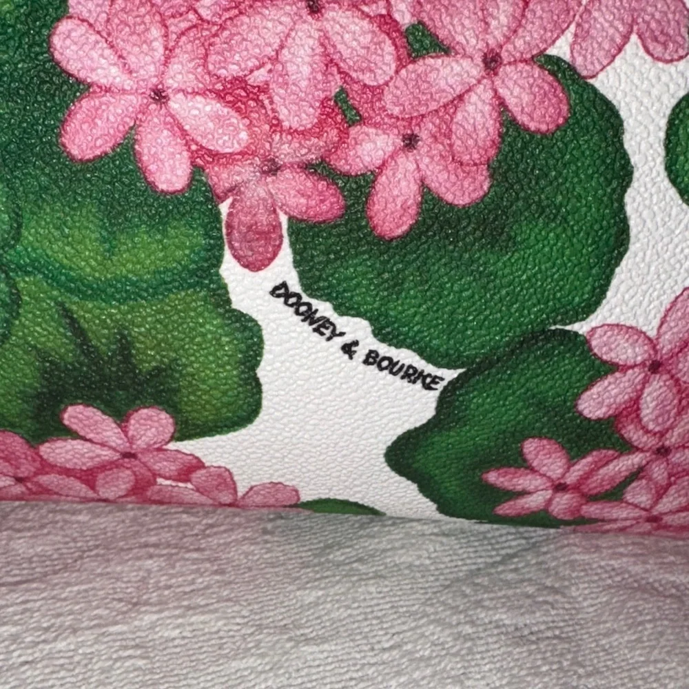Gently Loved Satchel Bag Genuine Leather Hydrangea (NO CROSSBODY STRAP)